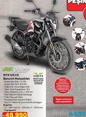 REVOLT RT3 125 CC BENZİNLİ MOTOSİKLET fiyat ve kampanya bilgisi